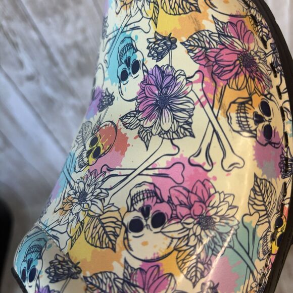 BJORK PROFESSIONAL Bonita Skull Multicolor Leather Clogs EU Size 40-41 US 9-10 - Picture 3 of 9